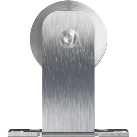 Ekena Millwork Straight Top Roller Hanger w/ Bolts for Barn Door for 1 3/8" to 2 1/4" Doors, Stainless Steel GB60050RSS